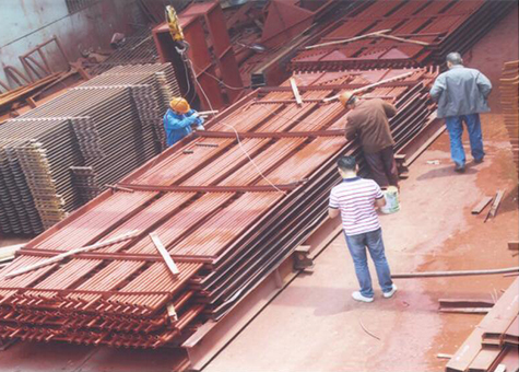 為巴陵石化生產的T91過熱器屏（260T/H）鍋爐